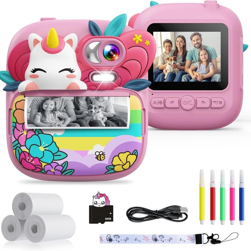 Kids Camera Instant Print, Camera for Kids with Printable Photos, Camera Toys for Children, Digital Camera Birthday Gifts for Girls Instant Print