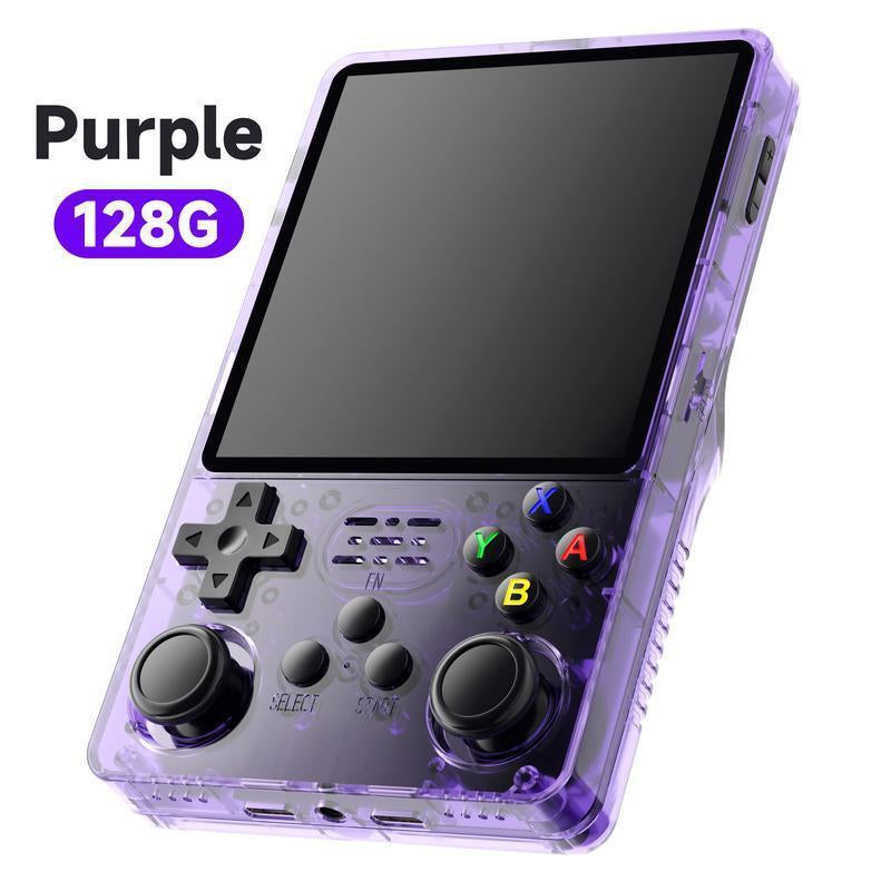 2025 Upgrade R36S Retro Video Gaming Hald Held Game Console with 128GB Storage Built-In 15000+ Classic Games, 3.5 Inch IPS Screen Console Stick 3000Mah Rechargeable Battery, Retro Portable Handheld Boy Consola Portatil Device Mother'S Day Gifts