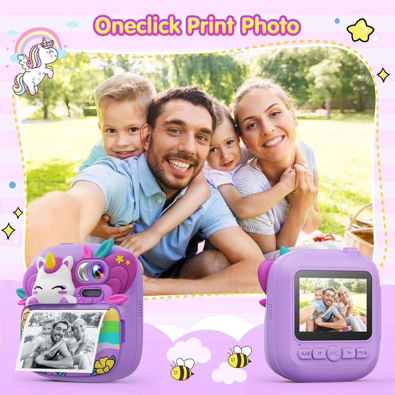 Kids Camera Instant Print, Camera for Kids with Printable Photos, Camera Toys for Children, Digital Camera Birthday Gifts for Girls Instant Print