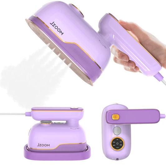 JZOOM Travel Steamer Iron for Clothes, Portable 2-In-1 Steam Iron, 6 Smart Modes, 180° Rotatable Handle, 15S Fast Heat-Up, 20Min Continuous Steam, Mini Steamer for Clothes Travel Size for Home & Trips