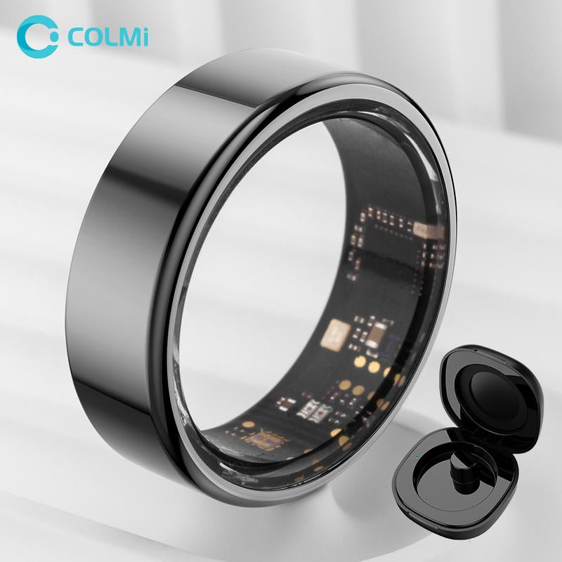 COLMI R02 Stainless Steel Smart Ring, 1 Count , Waterproof Long Battery Life Smart Fashionable Ring for Women Gift, Digital, Cyber, Wireless