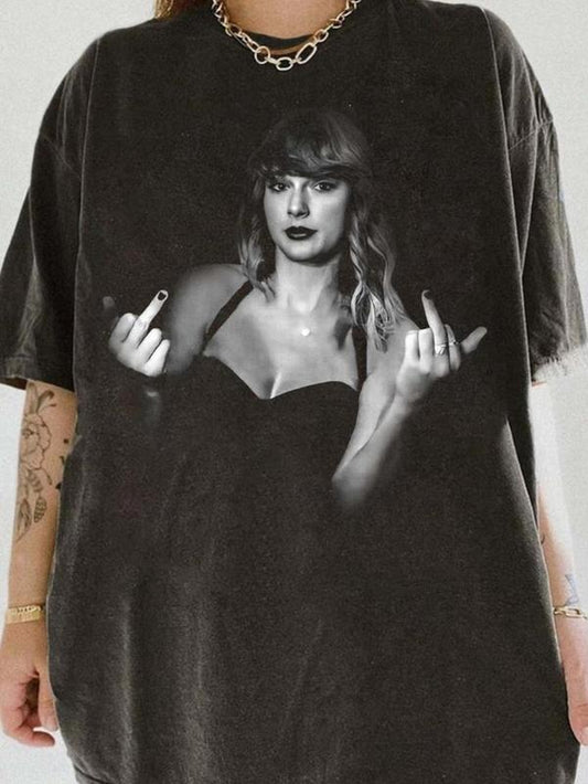 T-Swizzle Middle Finger Shirt,T-Swizzle Shirt,Era Tour Shirt Unisex T-Shirt for Men & Women,Funny Vintage Style,Perfect Nostalgic