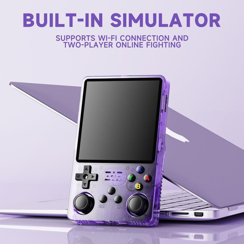 2025 Upgrade R36S Retro Video Gaming Hald Held Game Console with 128GB Storage Built-In 15000+ Classic Games, 3.5 Inch IPS Screen Console Stick 3000Mah Rechargeable Battery, Retro Portable Handheld Boy Consola Portatil Device Mother'S Day Gifts