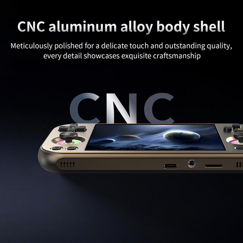 ANBERNIC RG 477M Retro Handheld Game Console 4.7 Inch LTPS In-Cell Touch Screen Portable Video Game Console Aluminum Alloy CNC Android 14 5300Mah RG477M