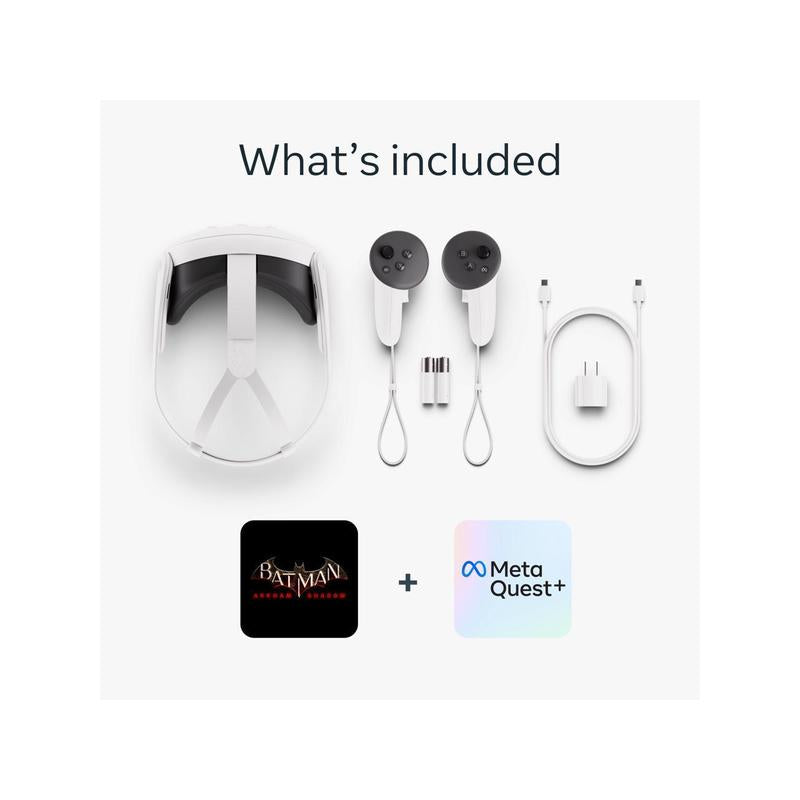 Meta Quest 3 512GB — the Most Powerful Quest — Ultimate Mixed Reality Experiences — Get Batman: Arkham Shadow and a 3-Month Trial of Meta Quest+ Included, VR Wearable Device