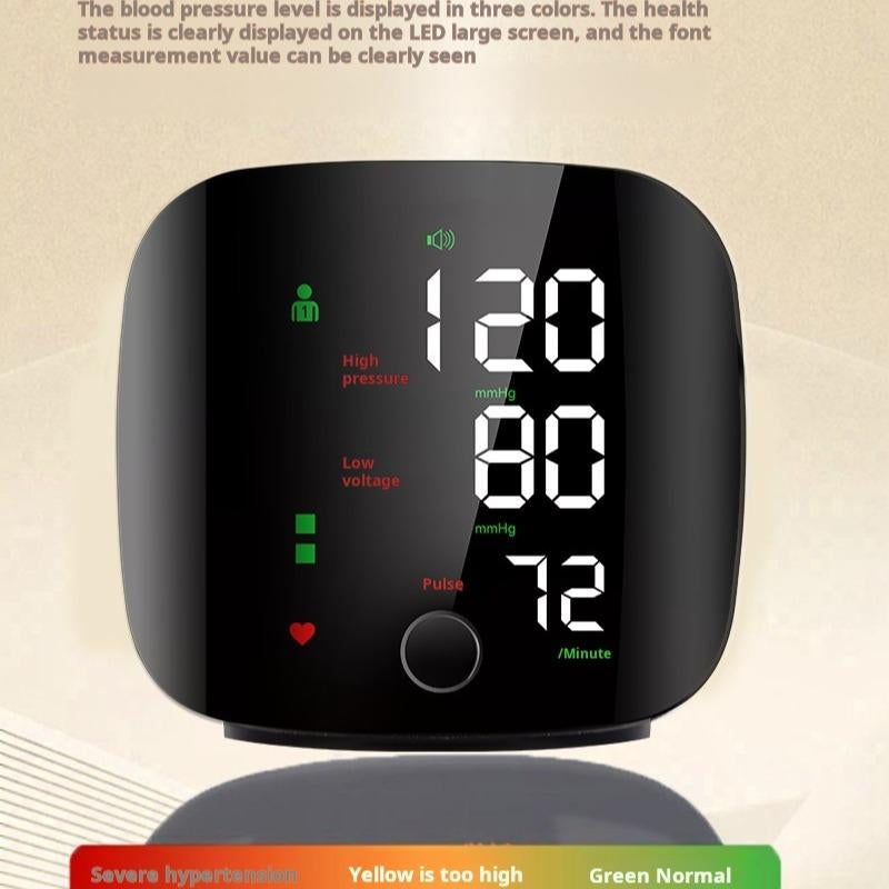 Wrist Blood Pressure Monitor, Rechargeable Monitors for Home Use with Digital Large Display, Voice Broadcast, Blood Pressure Machine, Carrying Case Irregular Heartbeat