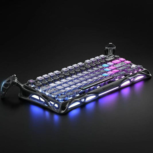 Gravastar Mercury K1 Pro 75% Wireless Mechanical Gaming Keyboard, Gasket Compact Custom Keyboard Hot-Swap Socket, Linear Switches, with RGB Backlit & Frame