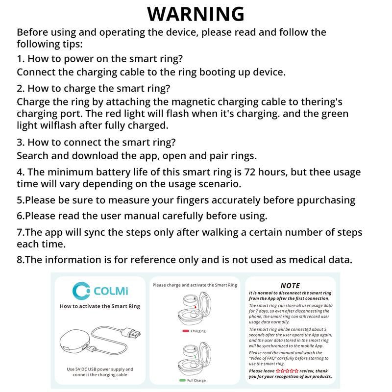 COLMI R02 Stainless Steel Smart Ring, 1 Count , Waterproof Long Battery Life Smart Fashionable Ring for Women Gift, Digital, Cyber, Wireless