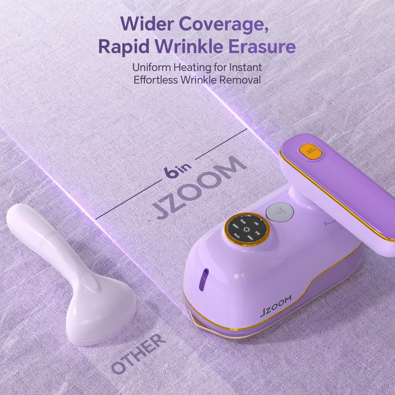 JZOOM Travel Steamer Iron for Clothes, Portable 2-In-1 Steam Iron, 6 Smart Modes, 180° Rotatable Handle, 15S Fast Heat-Up, 20Min Continuous Steam, Mini Steamer for Clothes Travel Size for Home & Trips