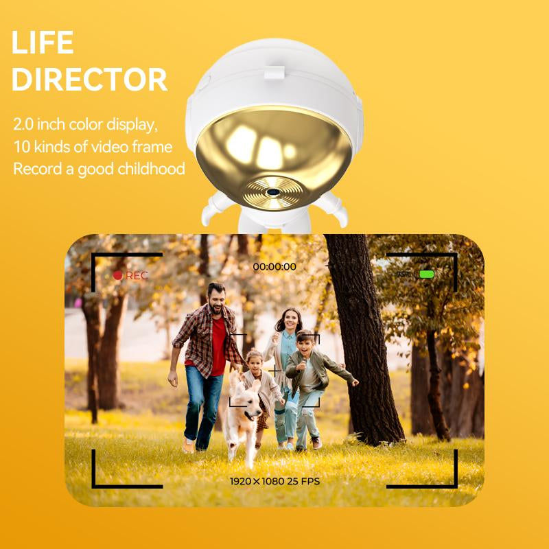Cute Digital Camera, Dual Lens Digital Camera HD Video Camera with SD Card Slot &Silicone Case,1080P Photo Camera, Camera for Pictures Photo