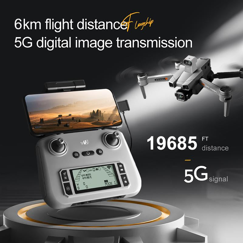 Bingchat 2024 New Professional Drone with 4K Camera for Adults, 3 Axis Gimbal EIS for Video, 82 Mins Real Flight Time, 16404Ft Safe Long Controller Range, 5G Digital Easy Cable Connection Way, Laser Obstacle Avoidance, GPS Auto Return Home, Follow Object