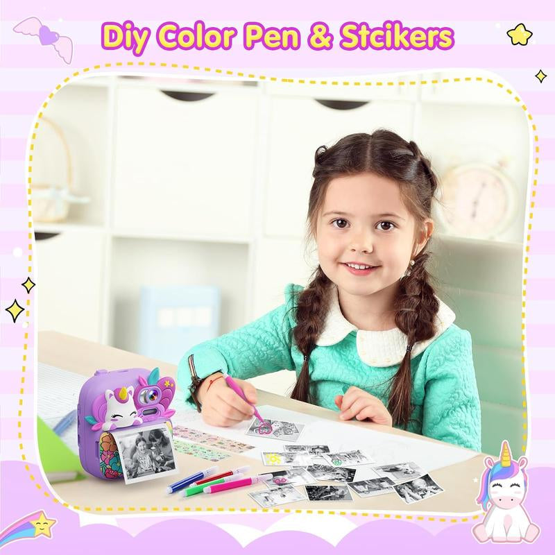 Kids Camera Instant Print, Camera for Kids with Printable Photos, Camera Toys for Children, Digital Camera Birthday Gifts for Girls Instant Print