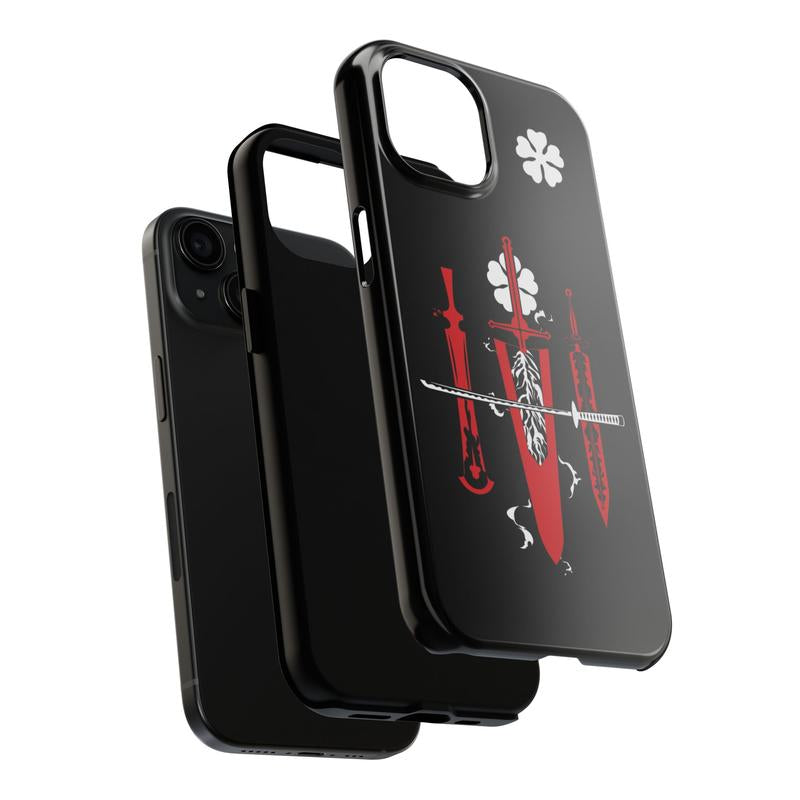 Black Clover 5 Anime Phone Case for Iphone, for Samsung, Phone Accessories, Cute Phone Case, Fashion Case, Perfect Gift for Her/Him, Phone Case for Iphone, Creative Dual Layer Case